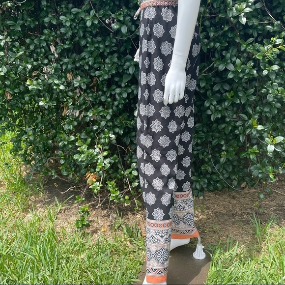 Est 1946 Bohemian All-Over Print Wide Slpit Leg Palazzo Puddle Pants - Picture 8 of 12